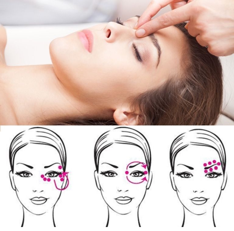 Massage mắt giúp thư giãn, lưu thông khí huyết quanh mắt