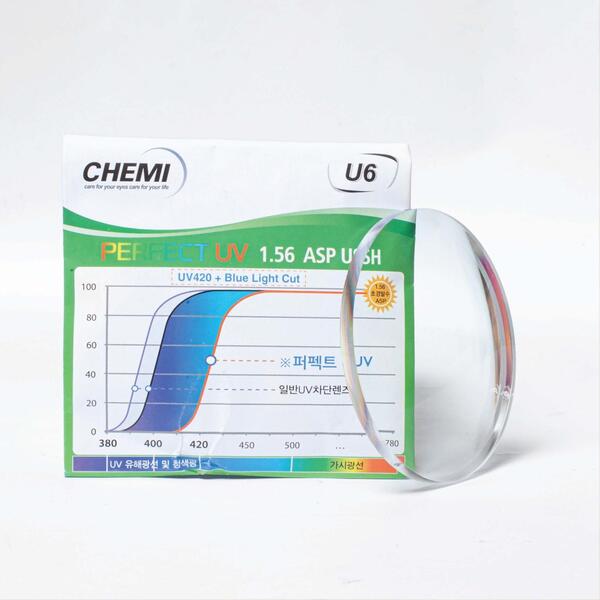 Tròng kính Hàn Quốc Chemi U6 chiết suất 1.56