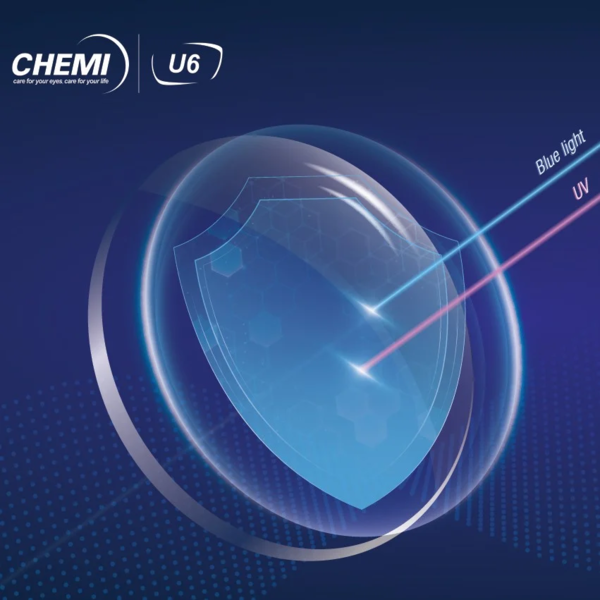 Tròng kính Hàn Quốc Chemi U6 chiết suất 1.74